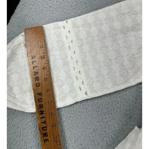 Veronica Beard Womens Mini Dress XL Daeja White Geometric Lace‎ Button Up NEW